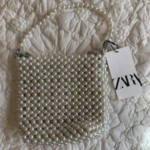 Zara Pearl Mini Bucket Bag